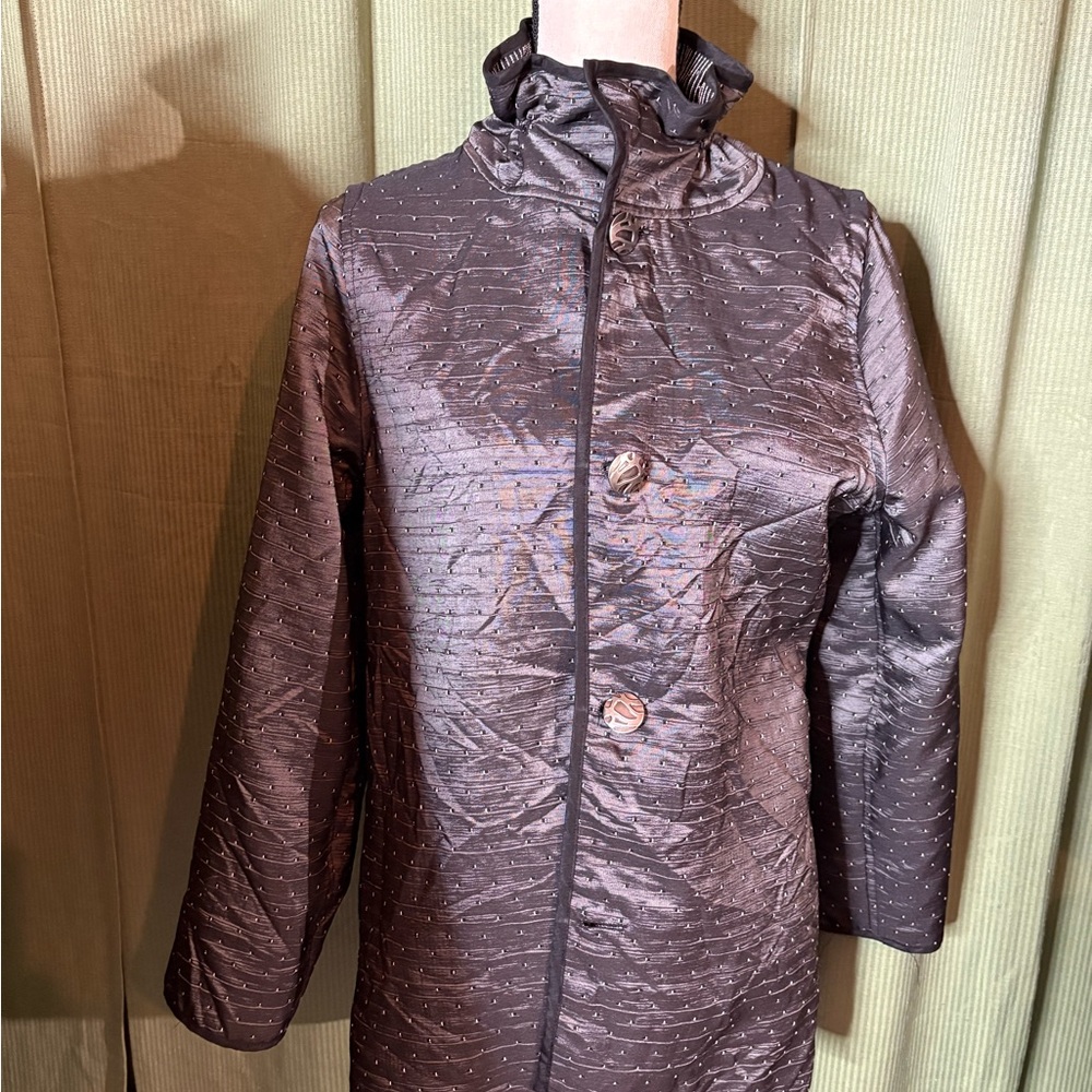 Elegant Black Quilted Women's Coat
